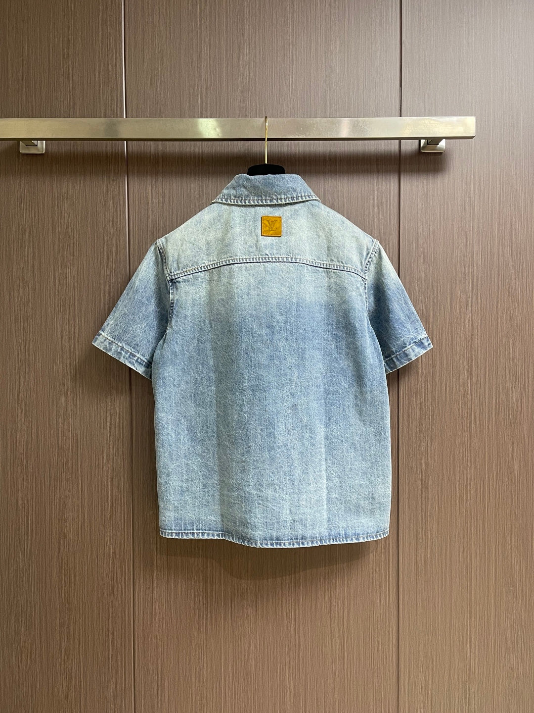 LV Denim Shorts Sleeve Shirt