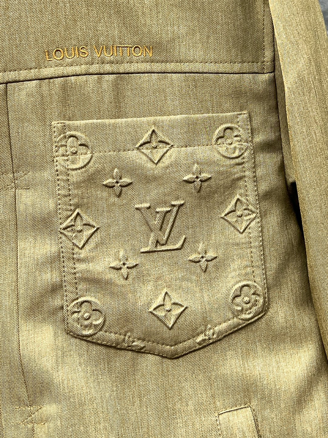 LV Mulberry Silk Acetate Embossed Jacket