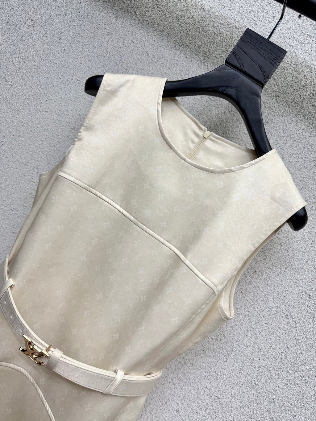 LV Monogram Sleeveless Dress W/Belt