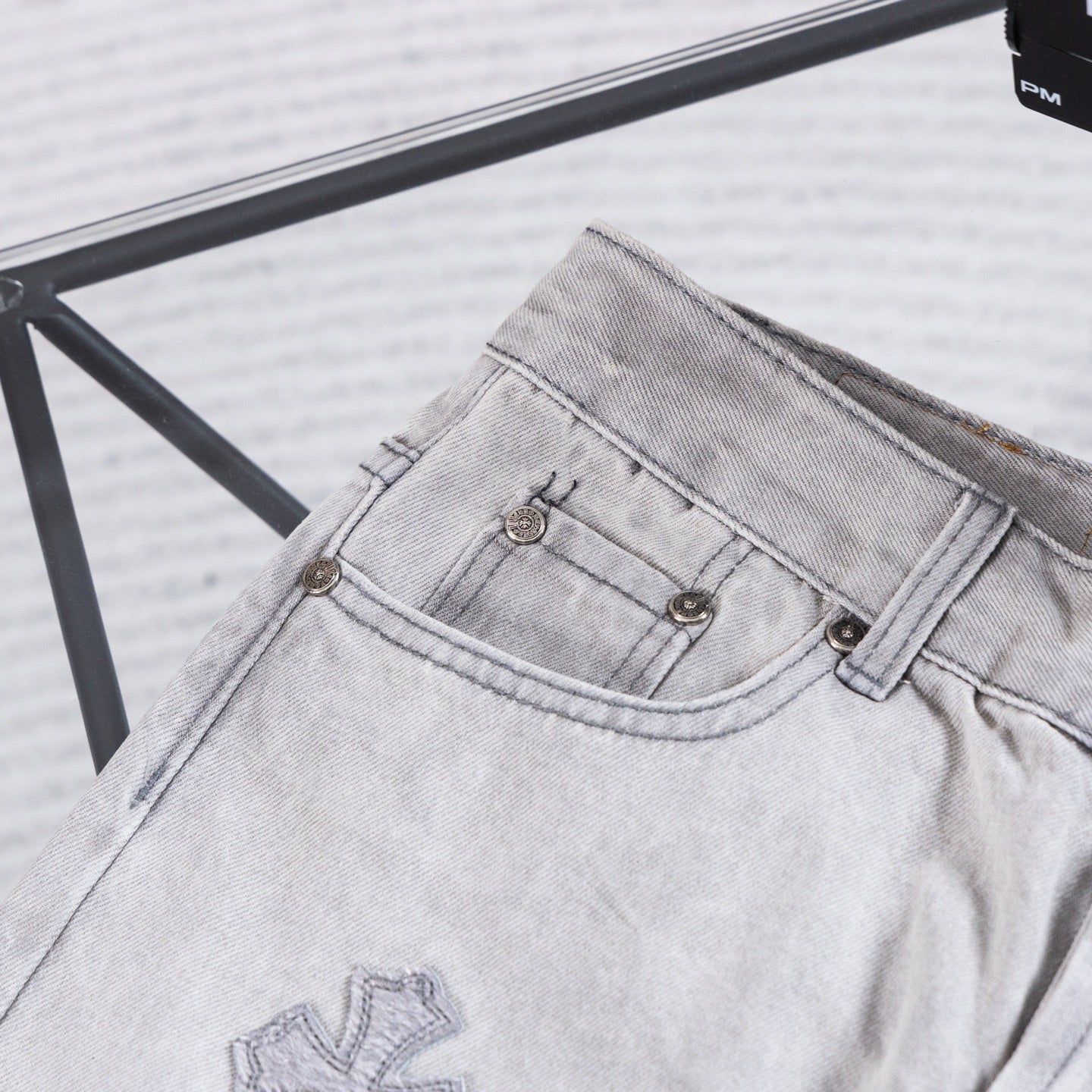 Chrome Heart ×Levi Patchwork Straight-Leg Jeans