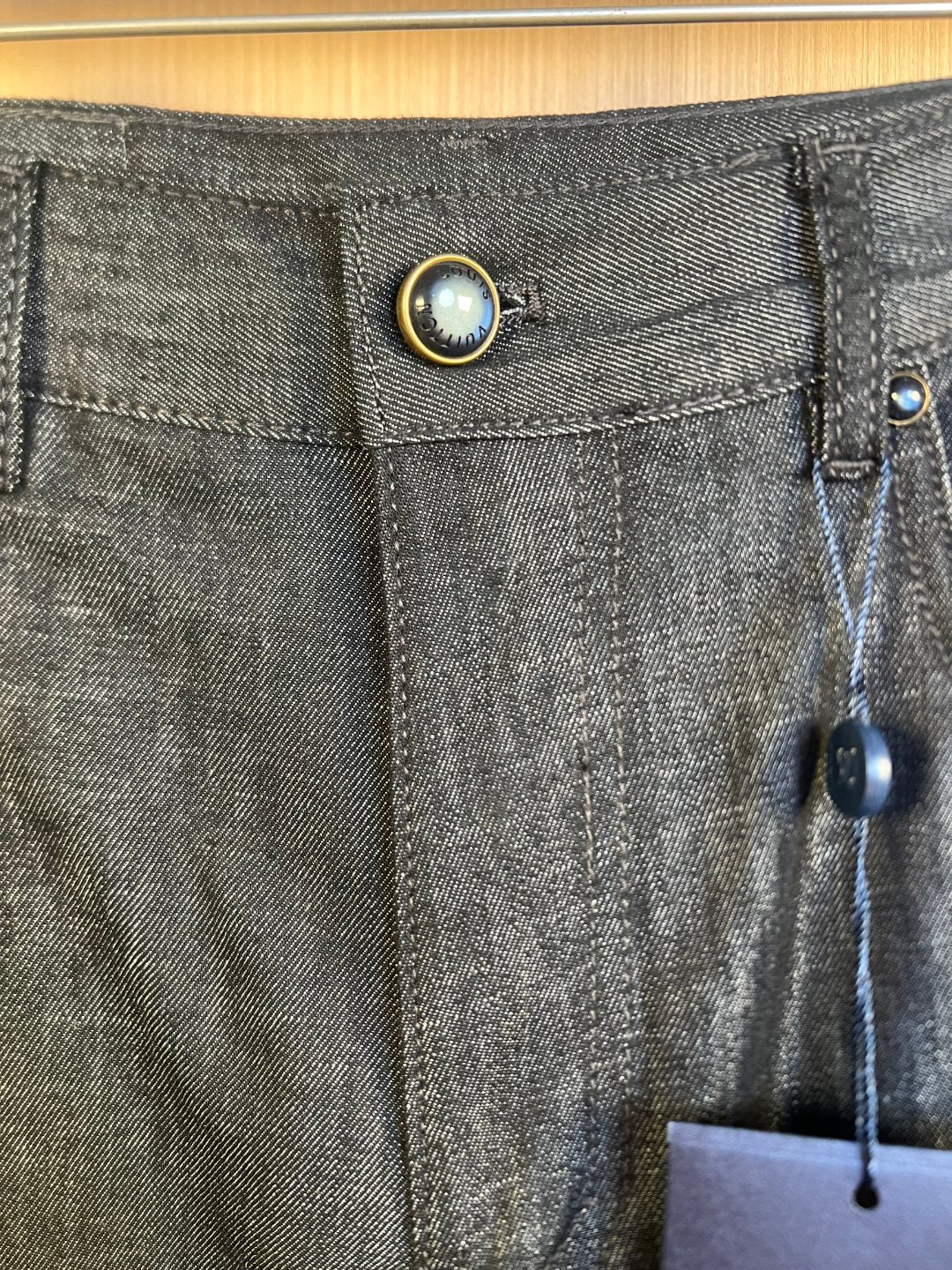 LV Raffia Denim Shorts