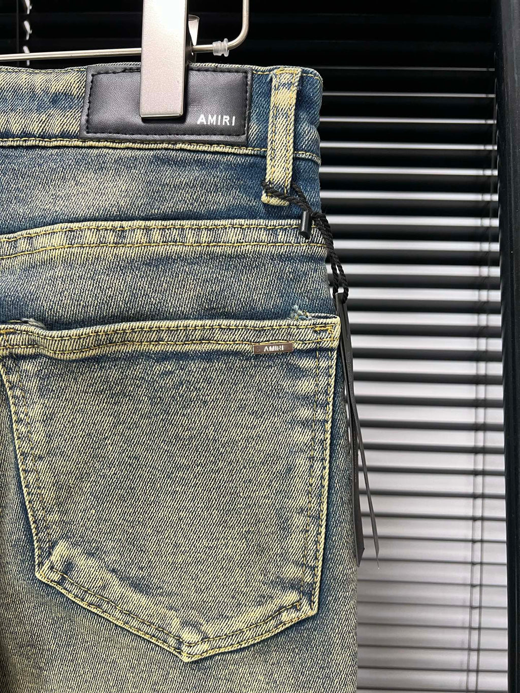 Amiri Embroidered Stretchy Slim Fit Flared Jeans