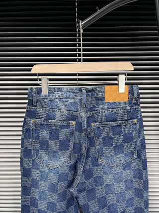 LV Checkered Denim Jeans