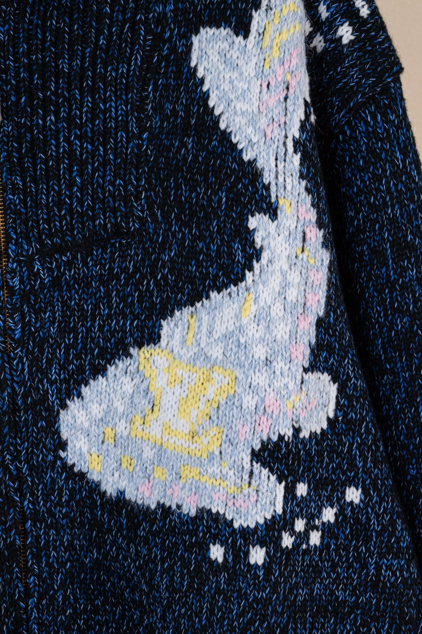 LV Pharrell &  Nigo Collection Zipper Knit Jacket