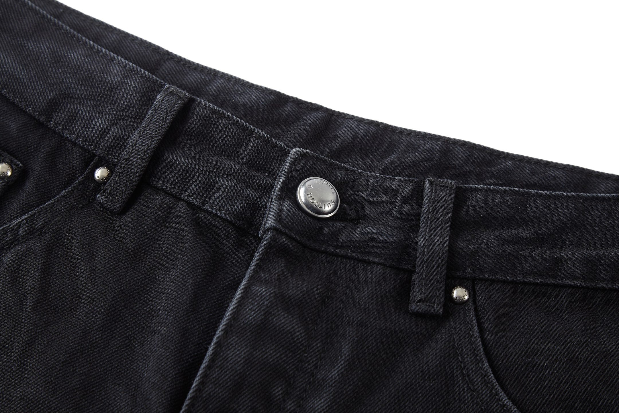 LV Ripped and Distressed Denim Pants