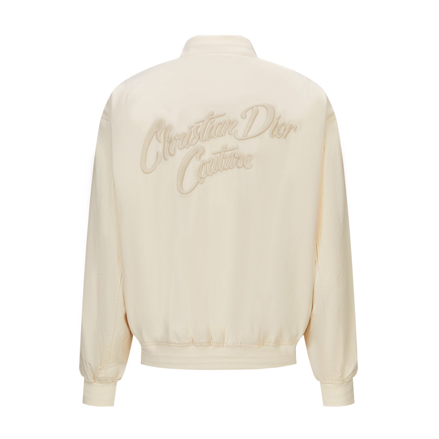 Dior Embriodered Baseball Jacket with Badge (Off-White)