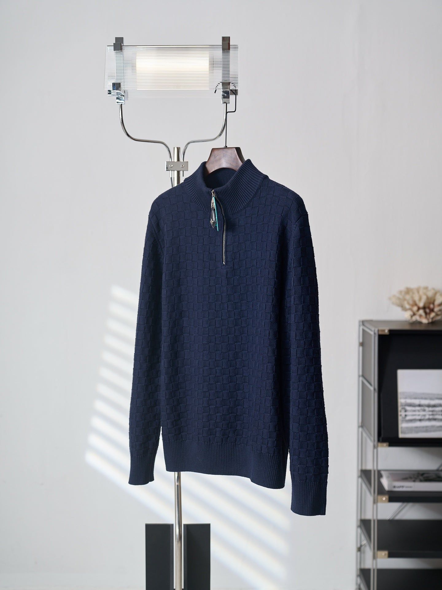 LV Damier Half-zip Knit Sweater