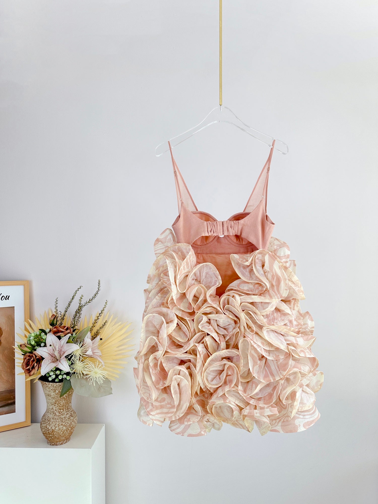 Ruffled Layered Skirt Mini Dress