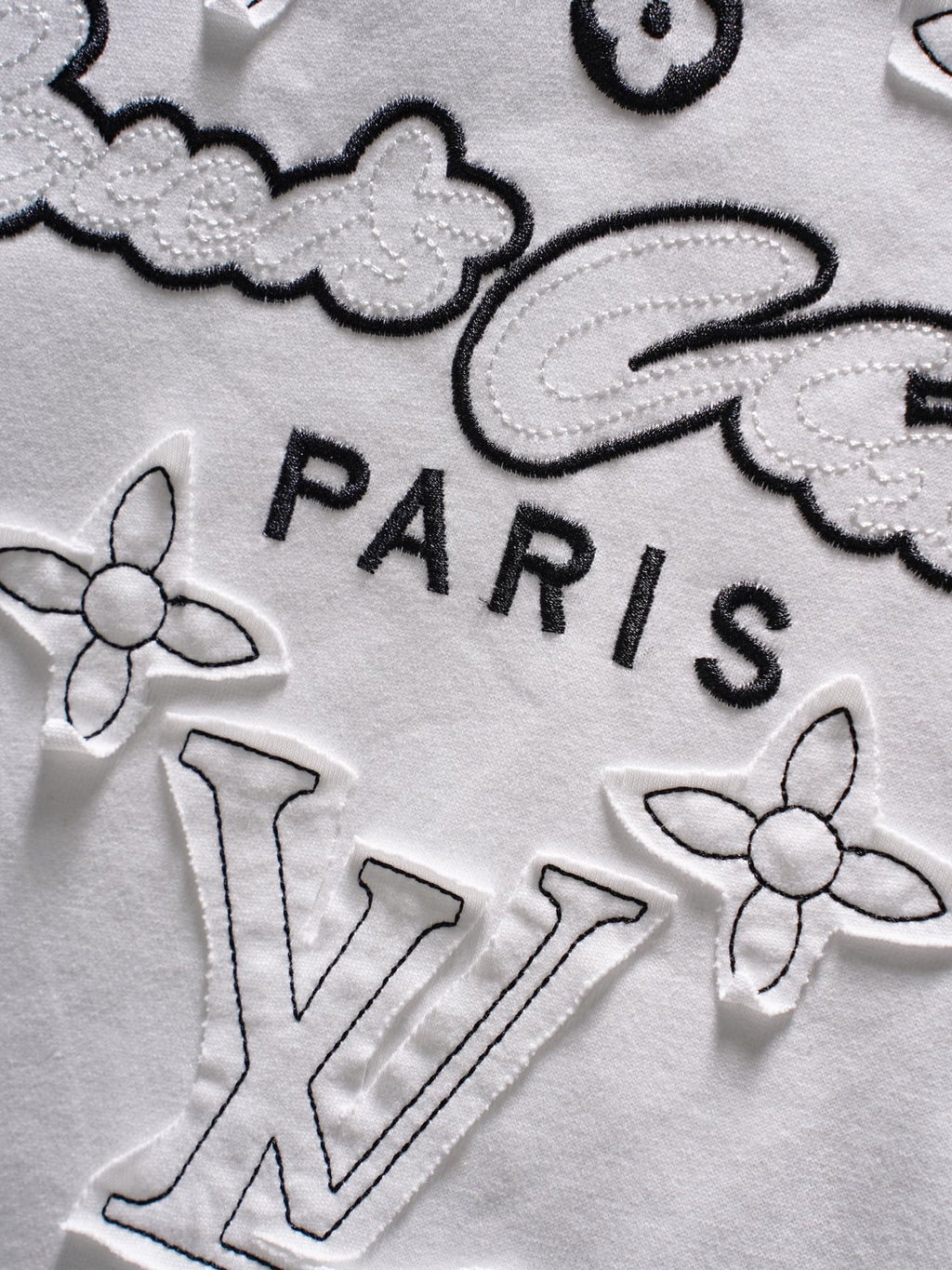 LV Applique Embroidered T-Shirt