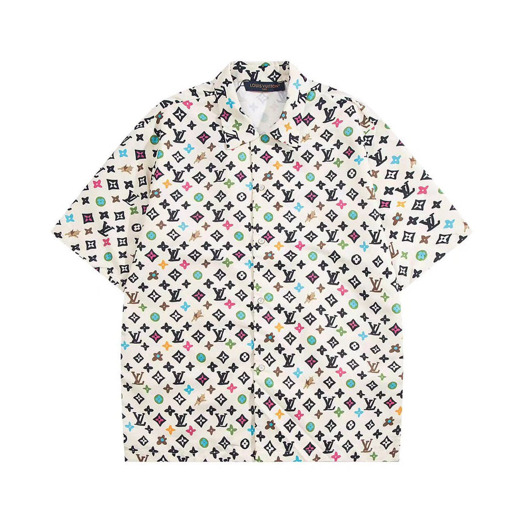 LV Print Mulberry Silk Shirt