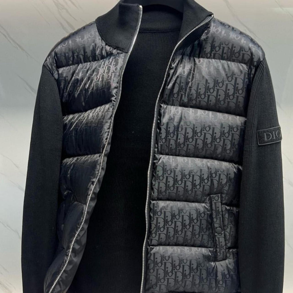DIOR Oblique Hybrid Knit Puffer Jacket