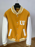 LV Leather Baseball Jacket