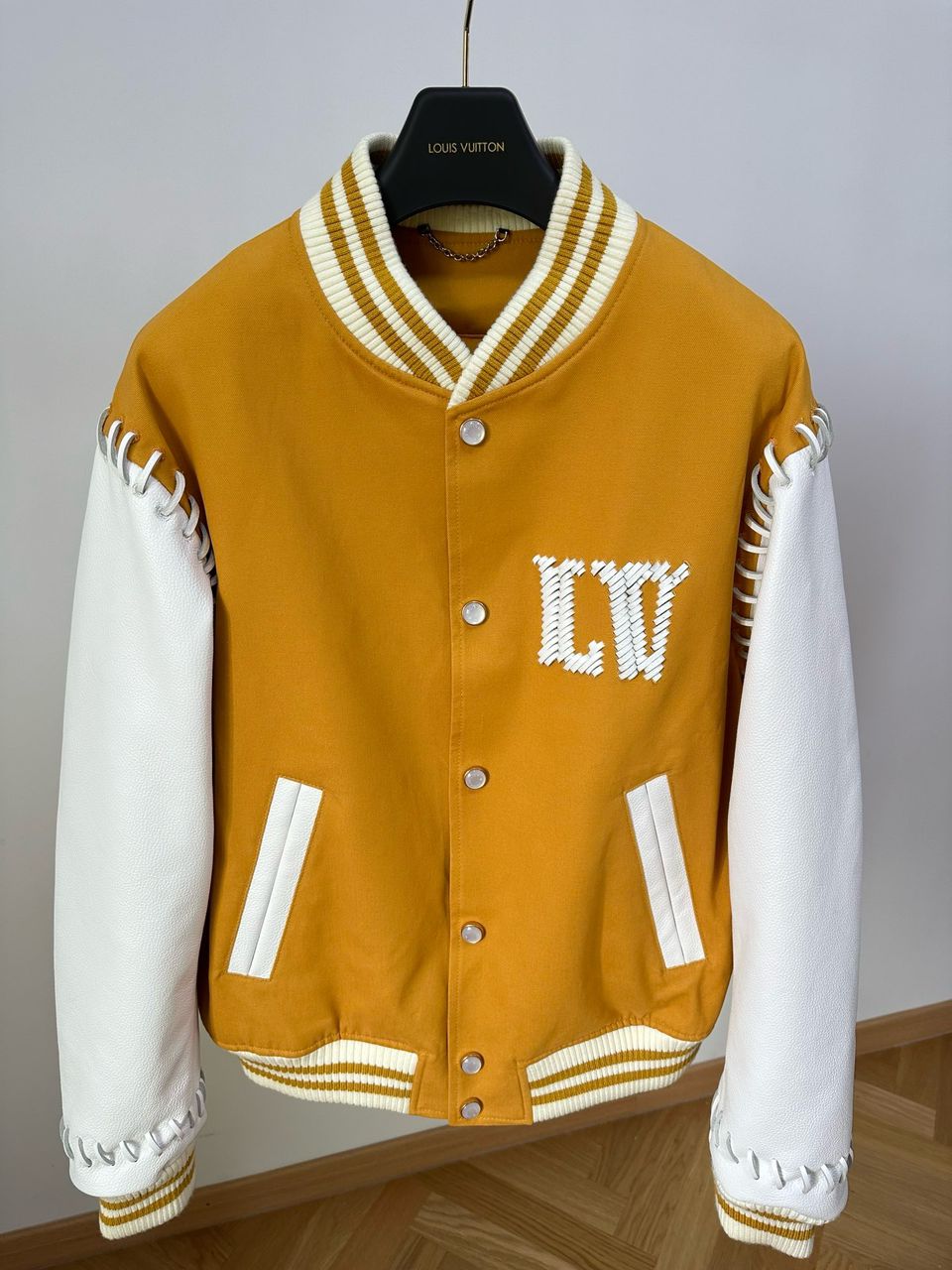 LV Leather Baseball Jacket