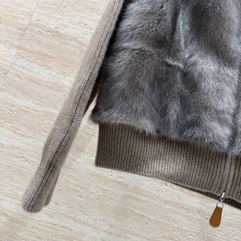 Loro Piana Mink-Trimmed Jacket