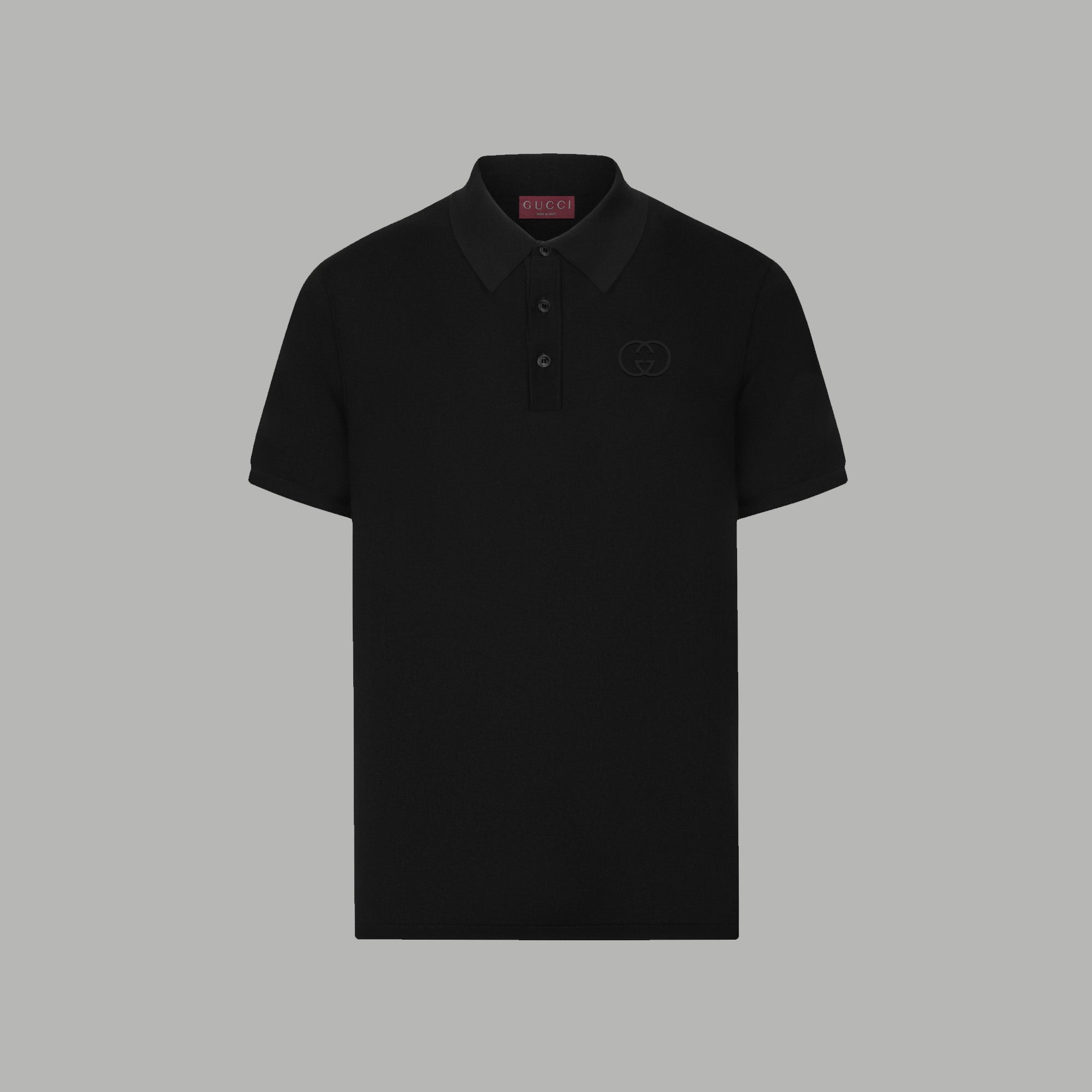 Gucci foam letter lapel  Polo shirt