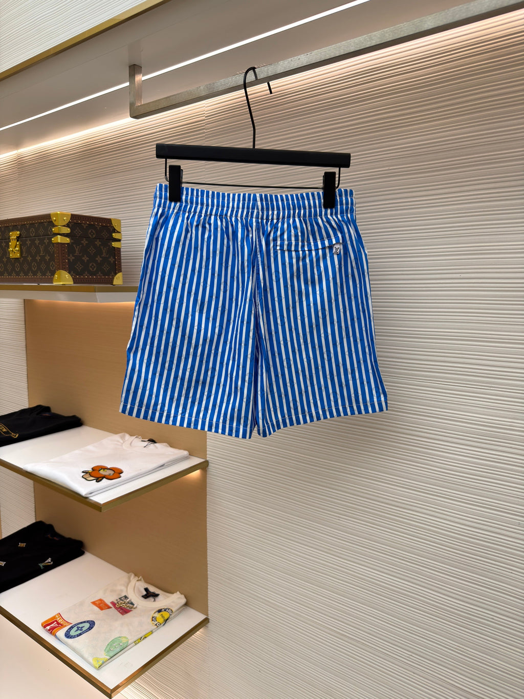 LV Stripe Beach Shorts