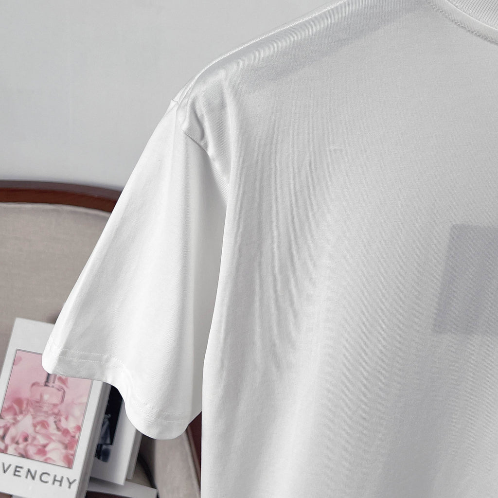 LV Earth flocked Print- Sleeve T-Shirt