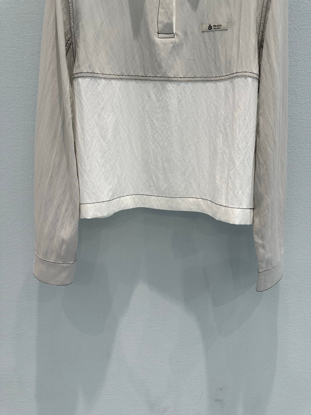 Prada Long-sleeved Linen/Cotton Top