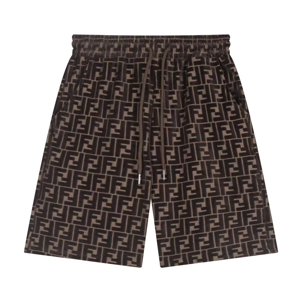 Fendi Mongram Jacquard Velvet Shorts