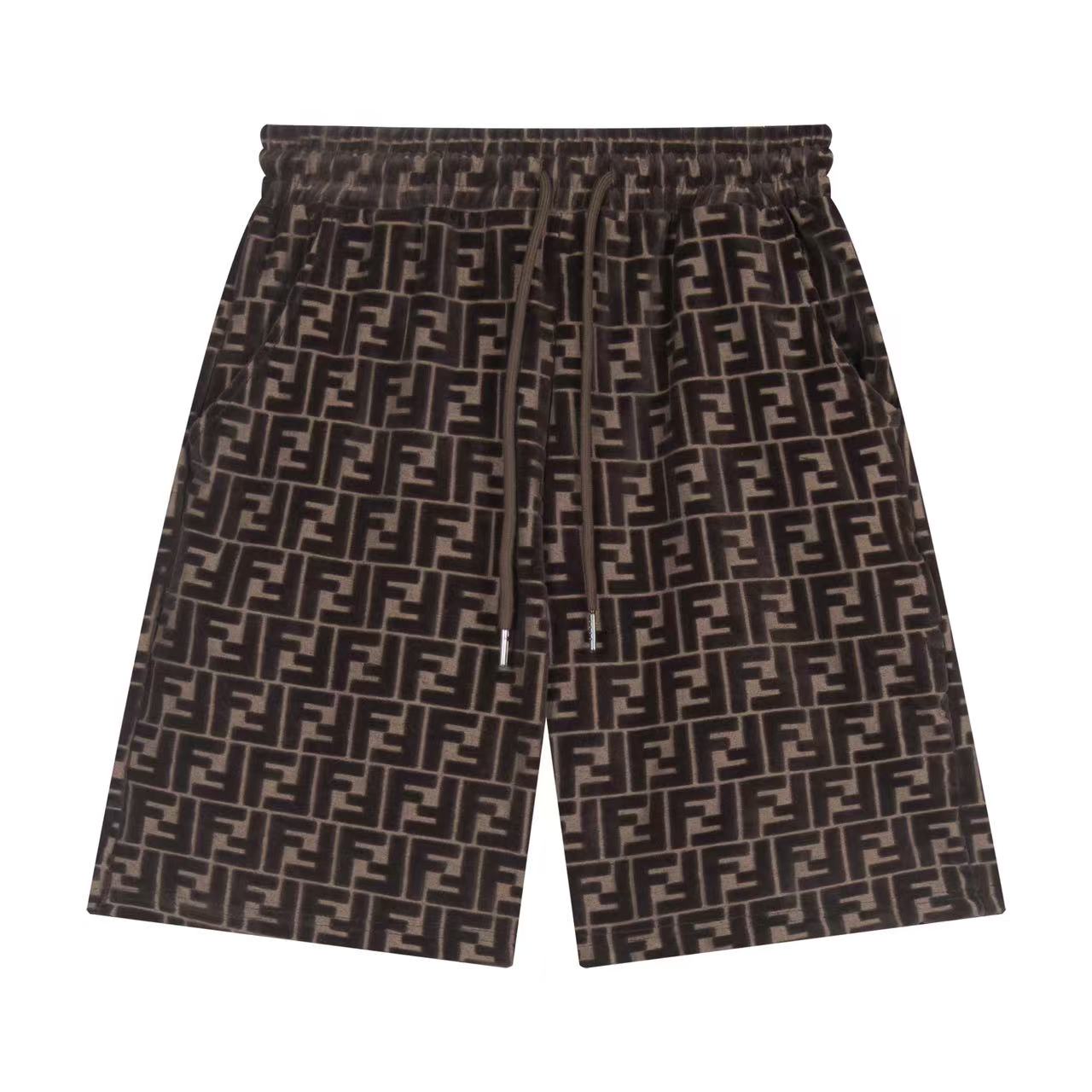 Fendi Mongram Jacquard Velvet Shorts