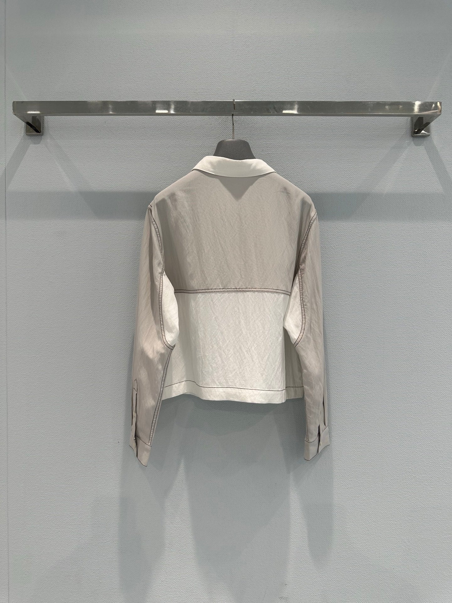 Prada Long-sleeved Linen/Cotton Top