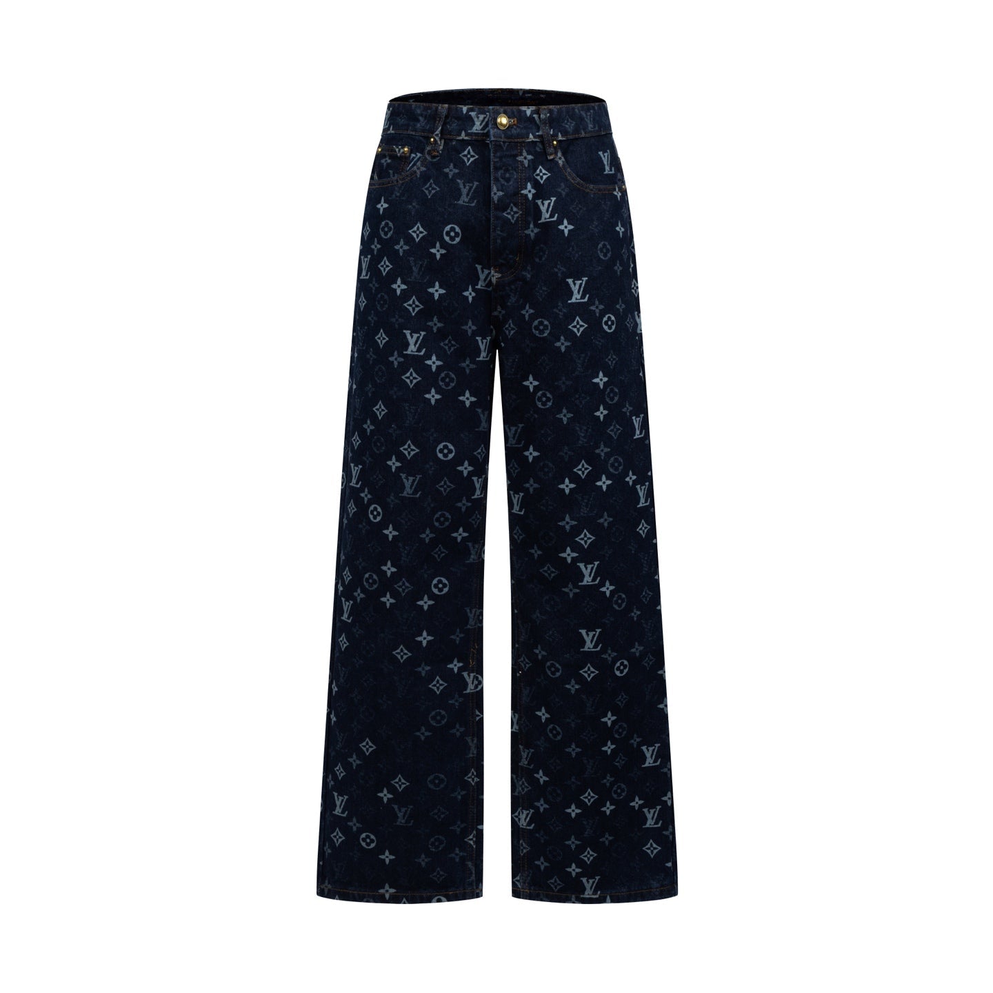 LV Denim Straight-Leg Jeans