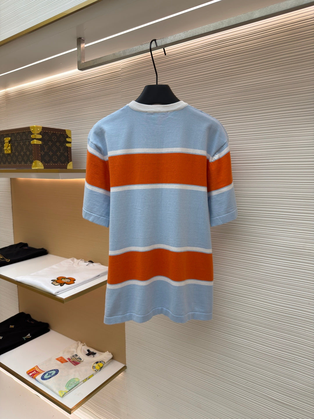 LV Monogram Striped Knit T-Shirt