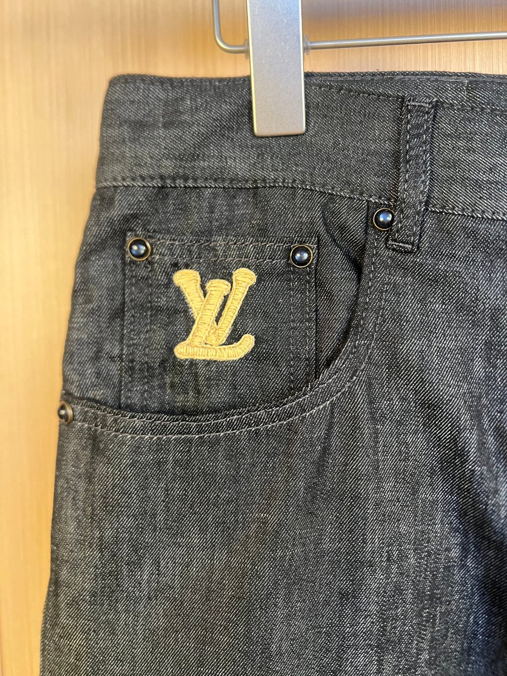 LV Raffia Denim Shorts
