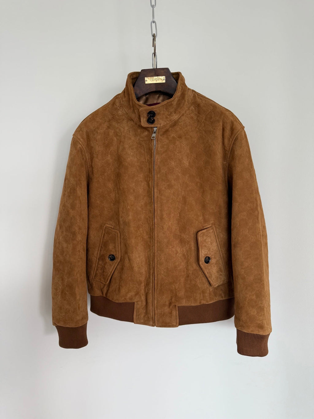 GG Embossed Leather Jacket