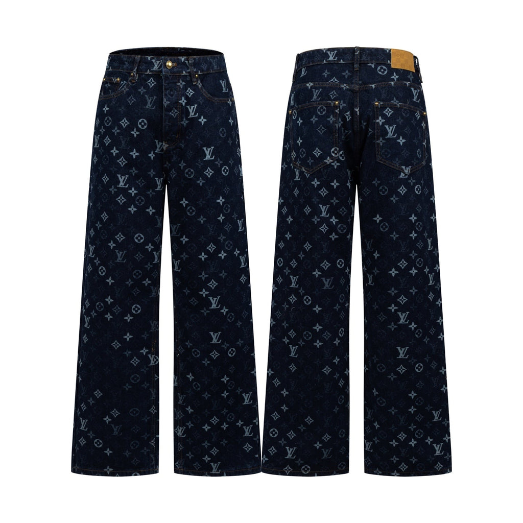 LV Denim Straight-Leg Jeans