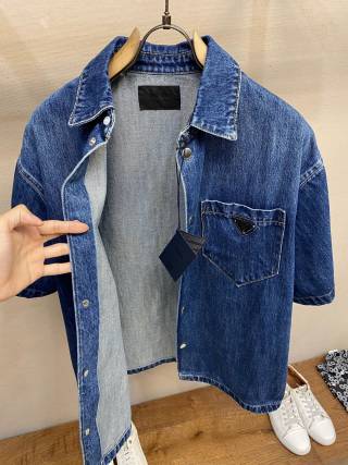 Prada Denim Shirt Sleeve Shirt