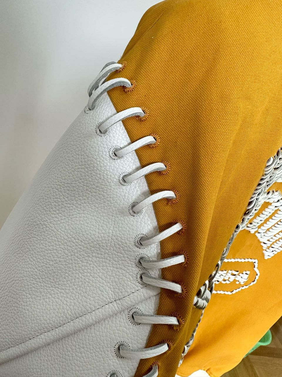 LV Leather Baseball Jacket