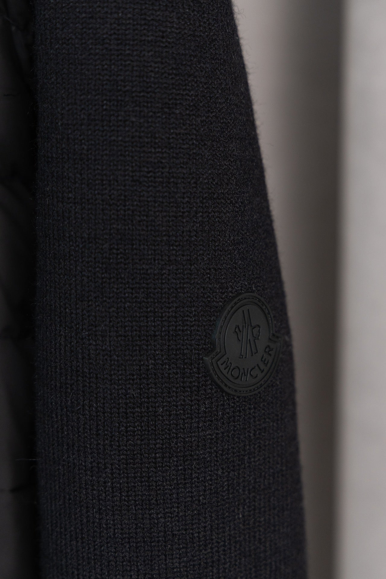 Morecler Knitted Patchwork Down Jacket