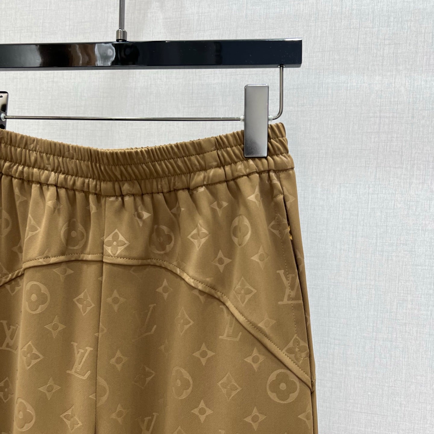 LV Embossed Straight-Leg Trousers