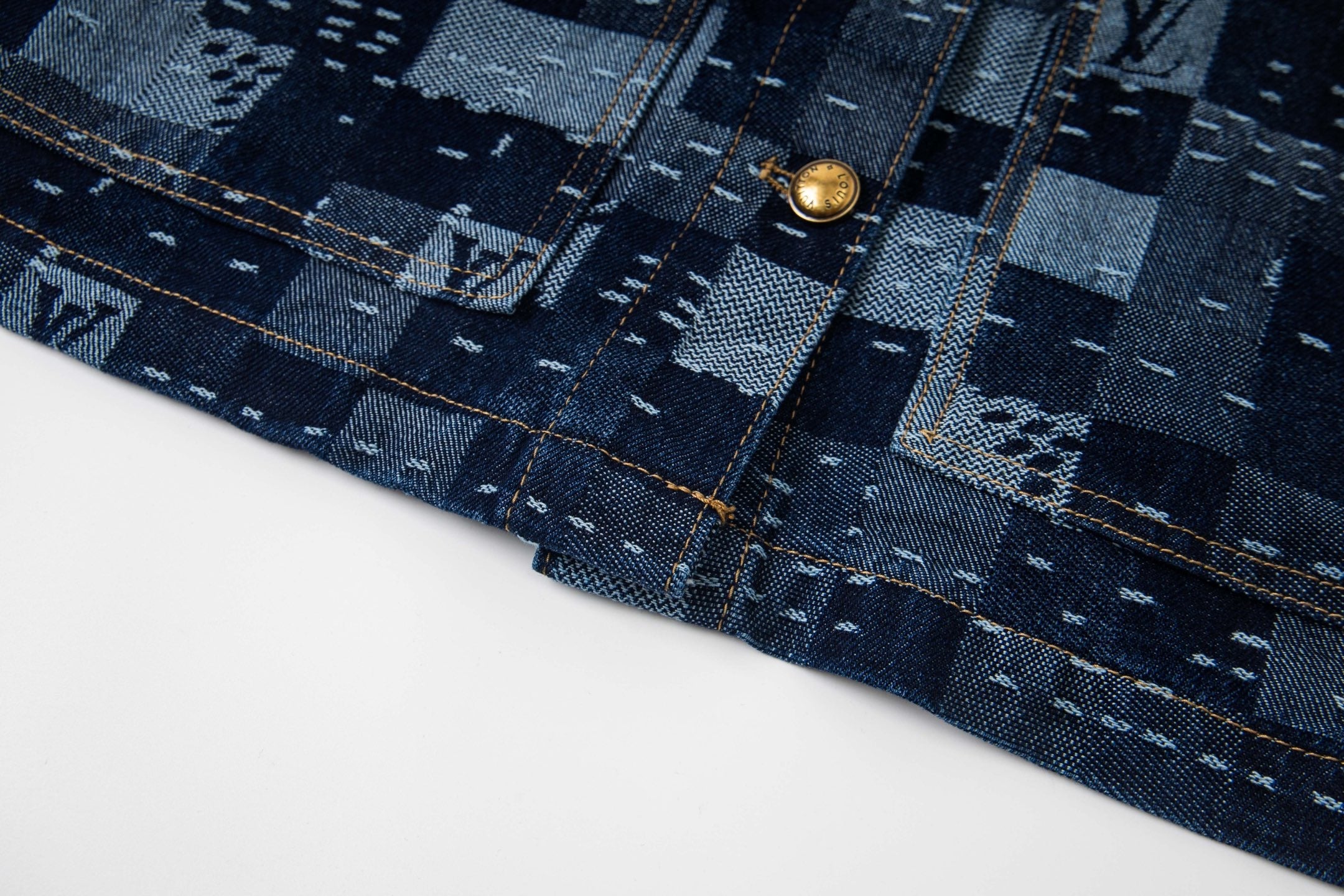 LV Denim Belted Jacket