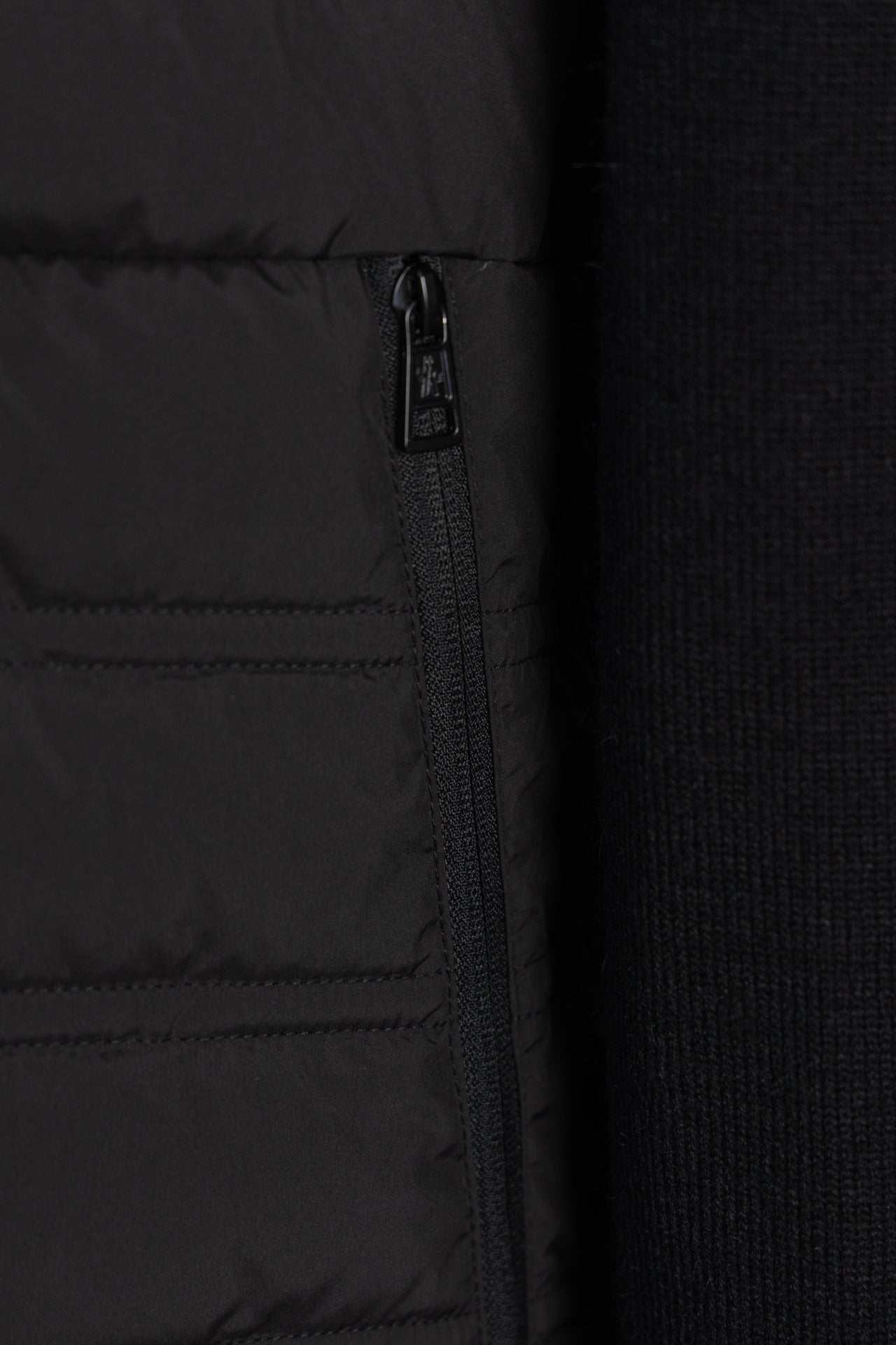 Morecler Knitted Patchwork Down Jacket