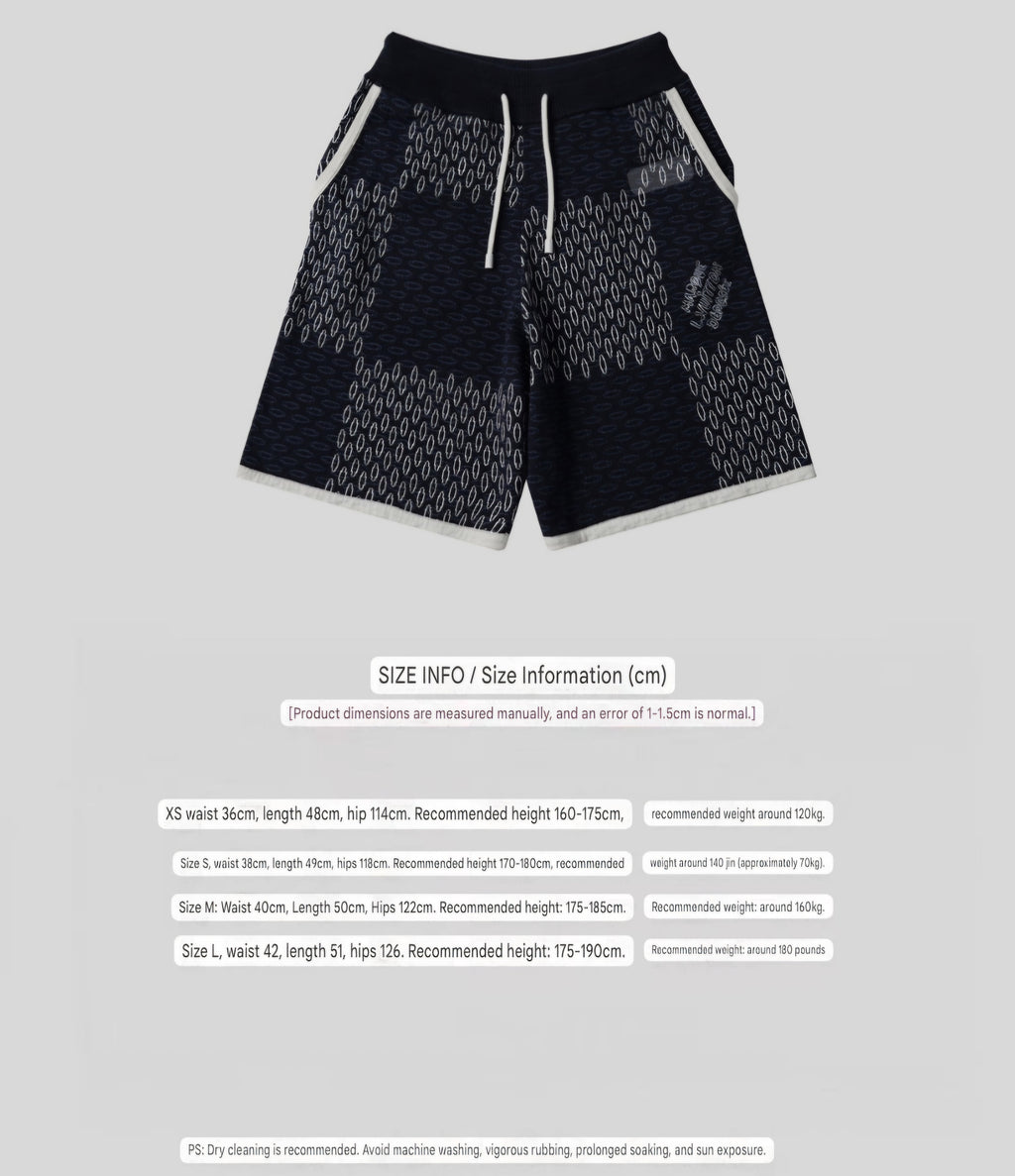 LV checkered knit Shorts
