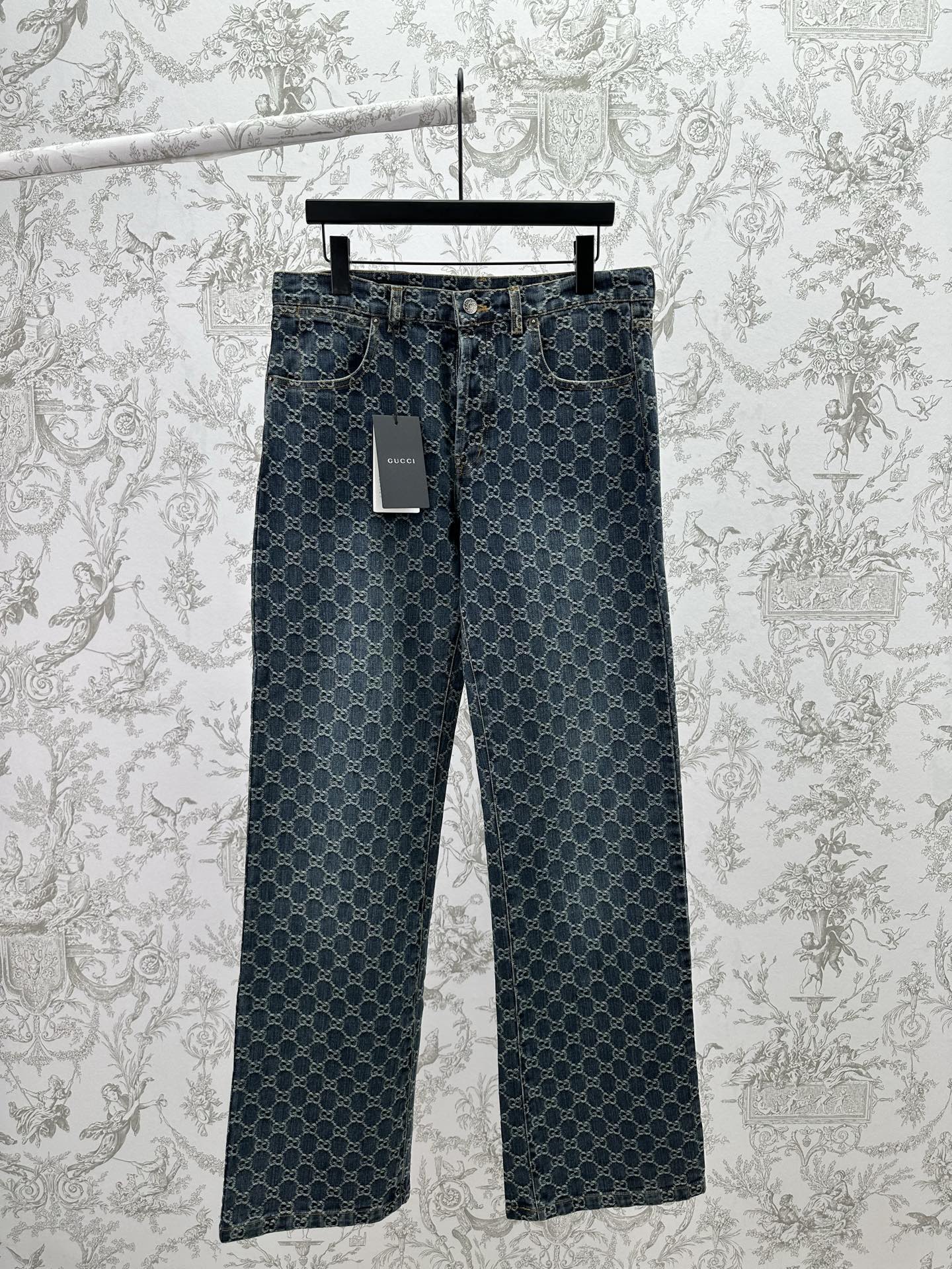 Gucci Denim Jacquard Jeans
