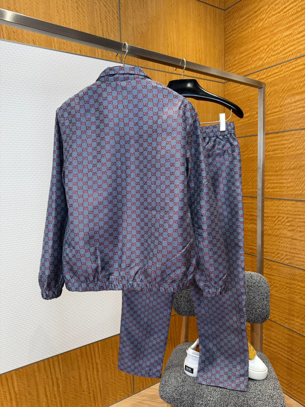 Gucci All-over Print Jacket and Straight Leg Suit