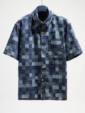 LV denim Short Sleeve Shirt