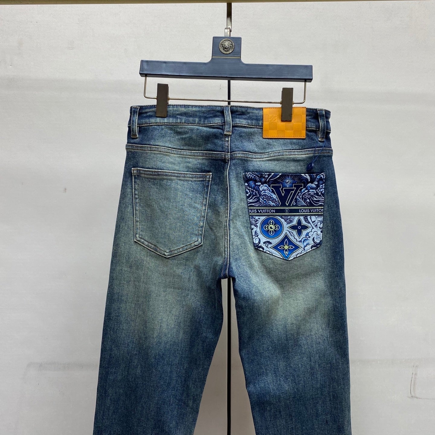 LV Slim Fit Straight-Leg Jeans