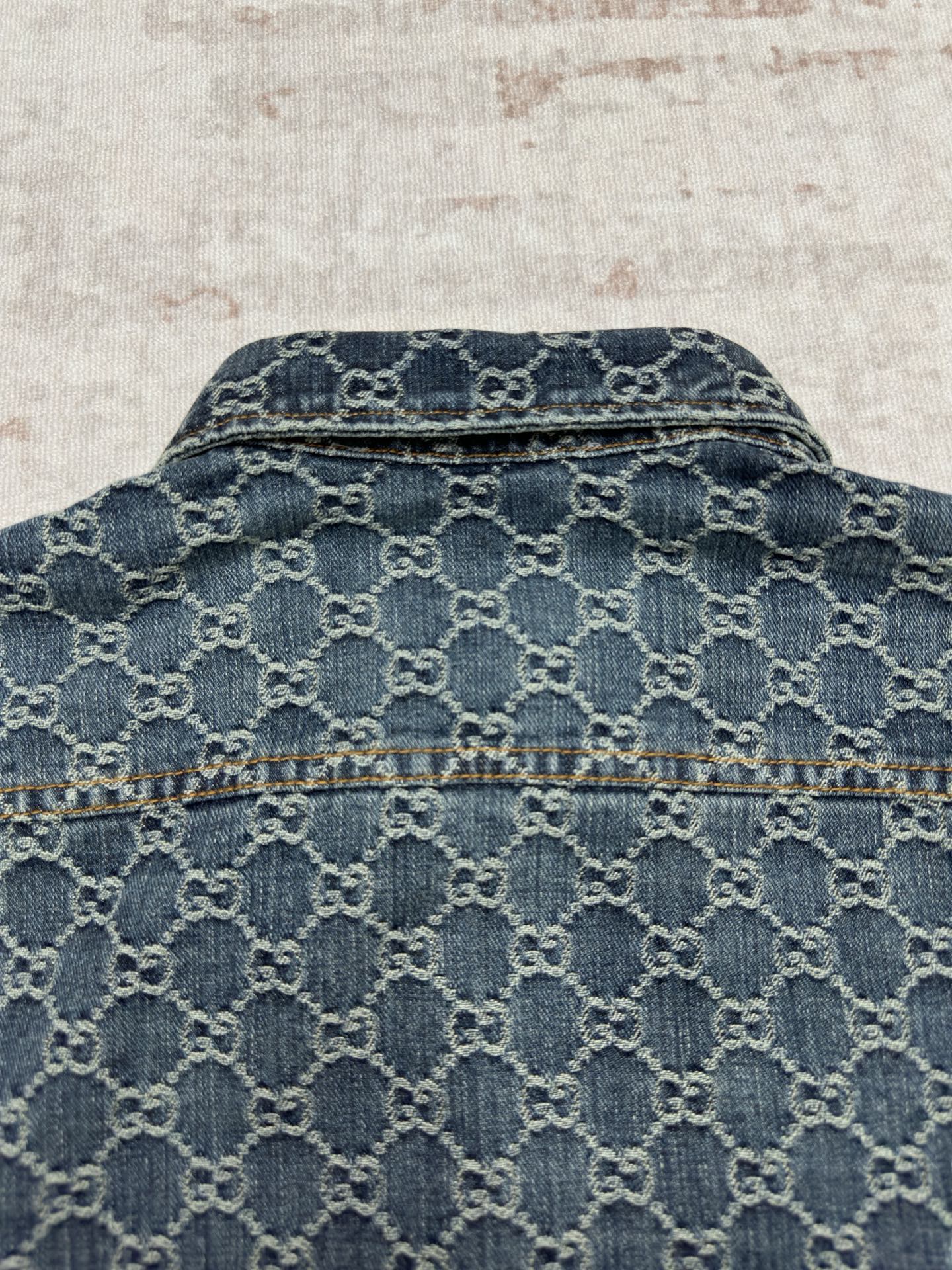 Gucci Denim Jacquard Shirt