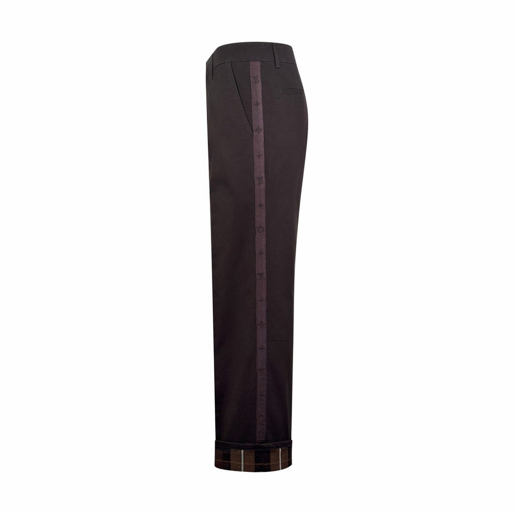 LV Plaid Pants with Turn-Up Legs