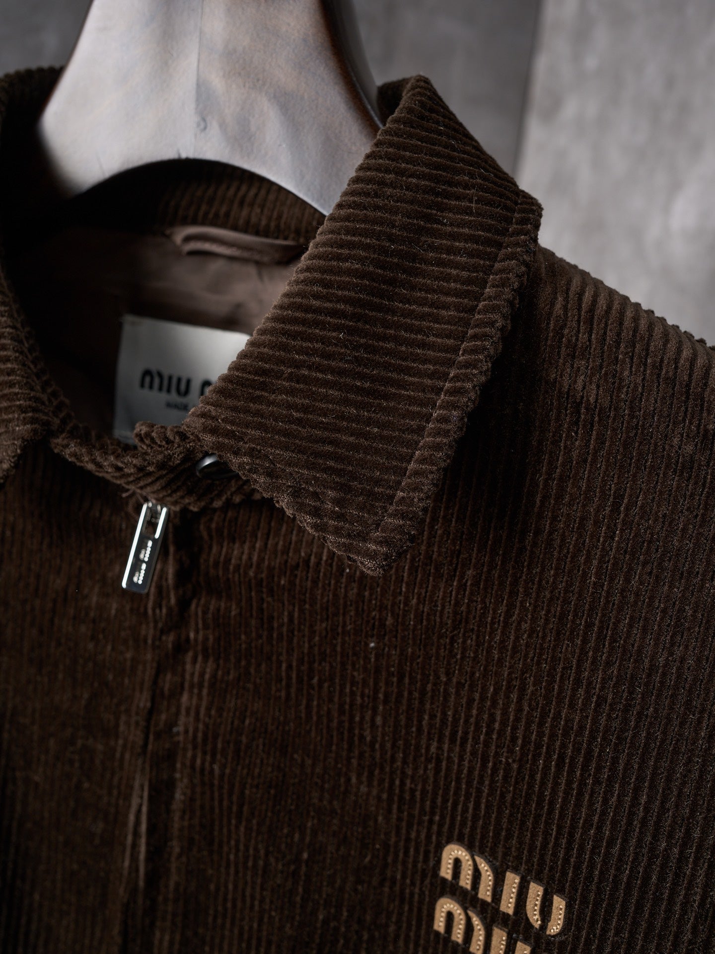 Miu Miu Corduroy Embriodery Jacket