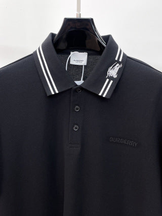Burberry Embroidered Collar Polo Shirt
